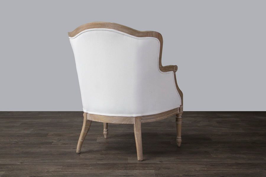 Baxton Studio - Charlemagne Living Room Chair in Beige/Oak Brown - ASS292Mi CG4 view 4