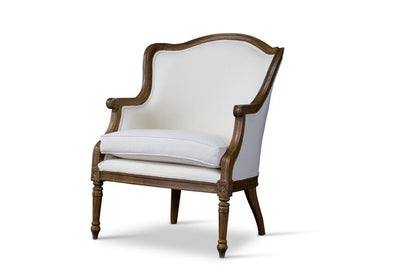 Baxton Studio - Charlemagne Living Room Chair in White - ASS292Mi ASH2 view 1