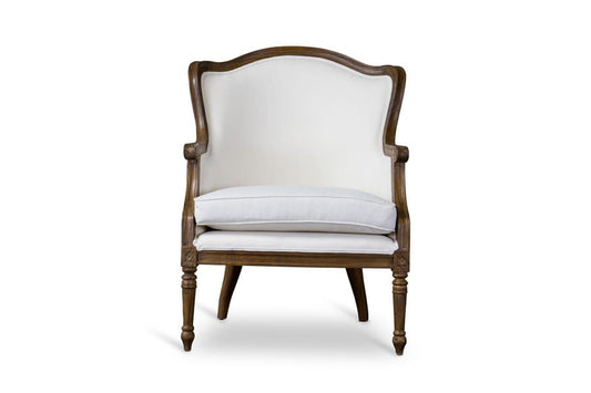 Baxton Studio - Charlemagne Living Room Chair in White - ASS292Mi ASH2 view 2
