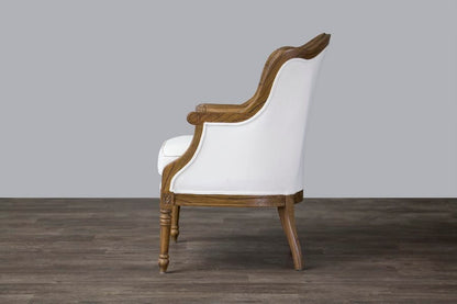 Baxton Studio - Charlemagne Living Room Chair in White - ASS292Mi ASH2 view 3