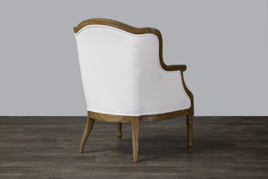 Baxton Studio - Charlemagne Living Room Chair in White - ASS292Mi ASH2 view 4