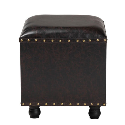 Baxton Studio - Charlier Ottoman in Dark Brown - HY2A487-Black-Otto view 5