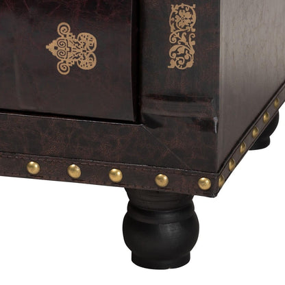 Baxton Studio - Charlier Ottoman in Dark Brown - HY2A487-Black-Otto view 7