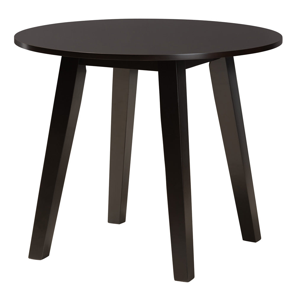 Baxton Studio - Charlottle Dining Set in Beige/Dark Brown - Evelyn-Sand/Dark Brown-5PC Dining Set view 3