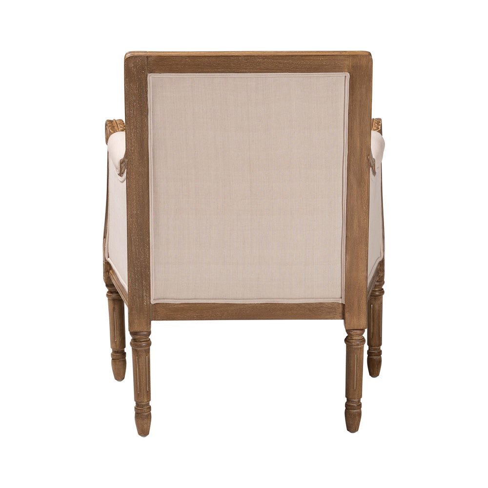 Baxton Studio - ChavaNon Living Room Chair in Light Beige/Natural - ASS500Mi CG4 view 4