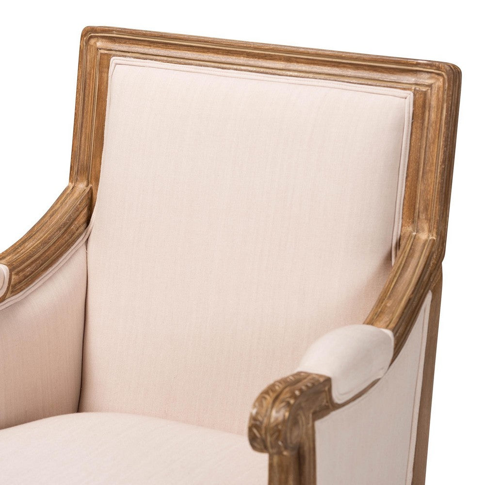 Baxton Studio - ChavaNon Living Room Chair in Light Beige/Natural - ASS500Mi CG4 view 5
