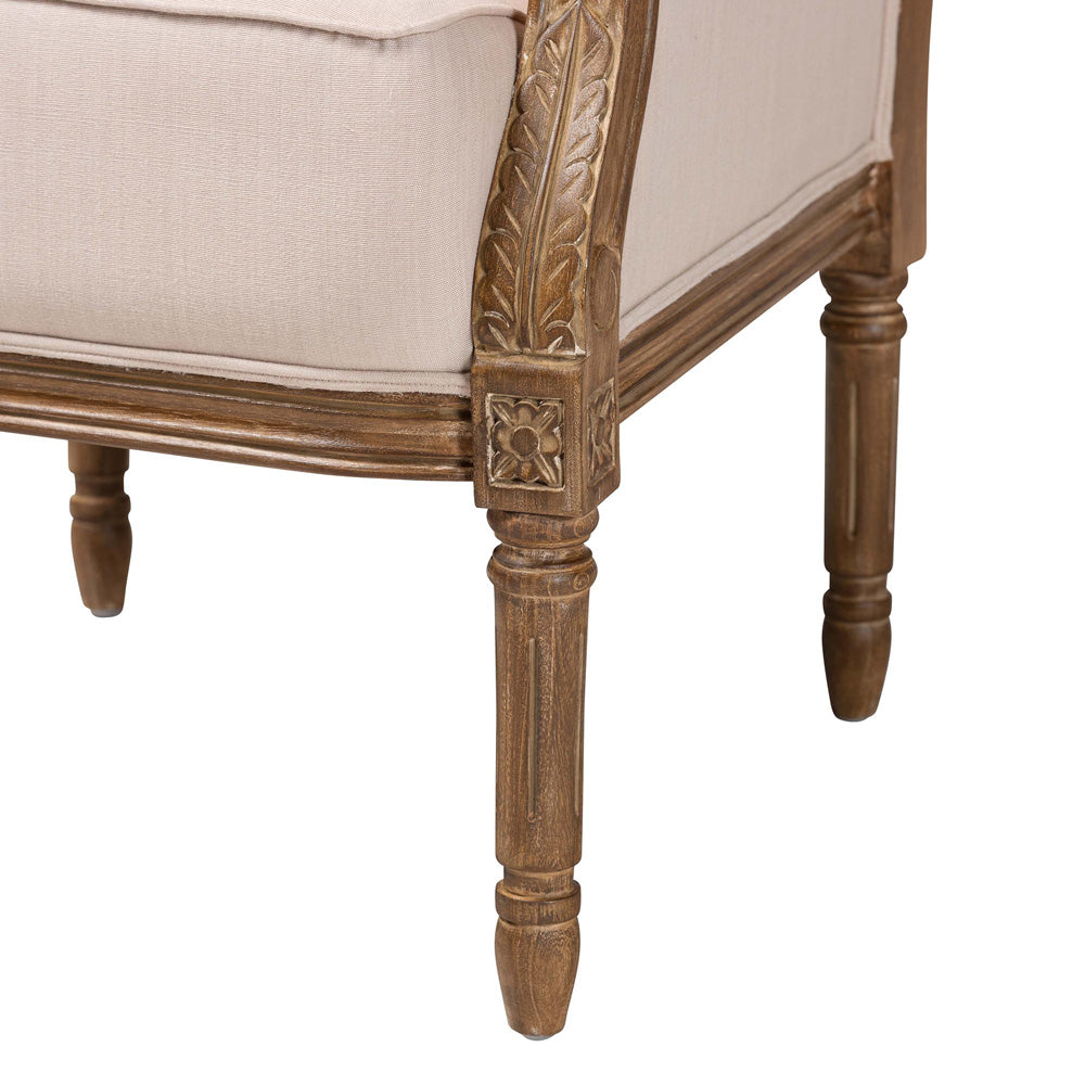 Baxton Studio - ChavaNon Living Room Chair in Light Beige/Natural - ASS500Mi CG4 view 6
