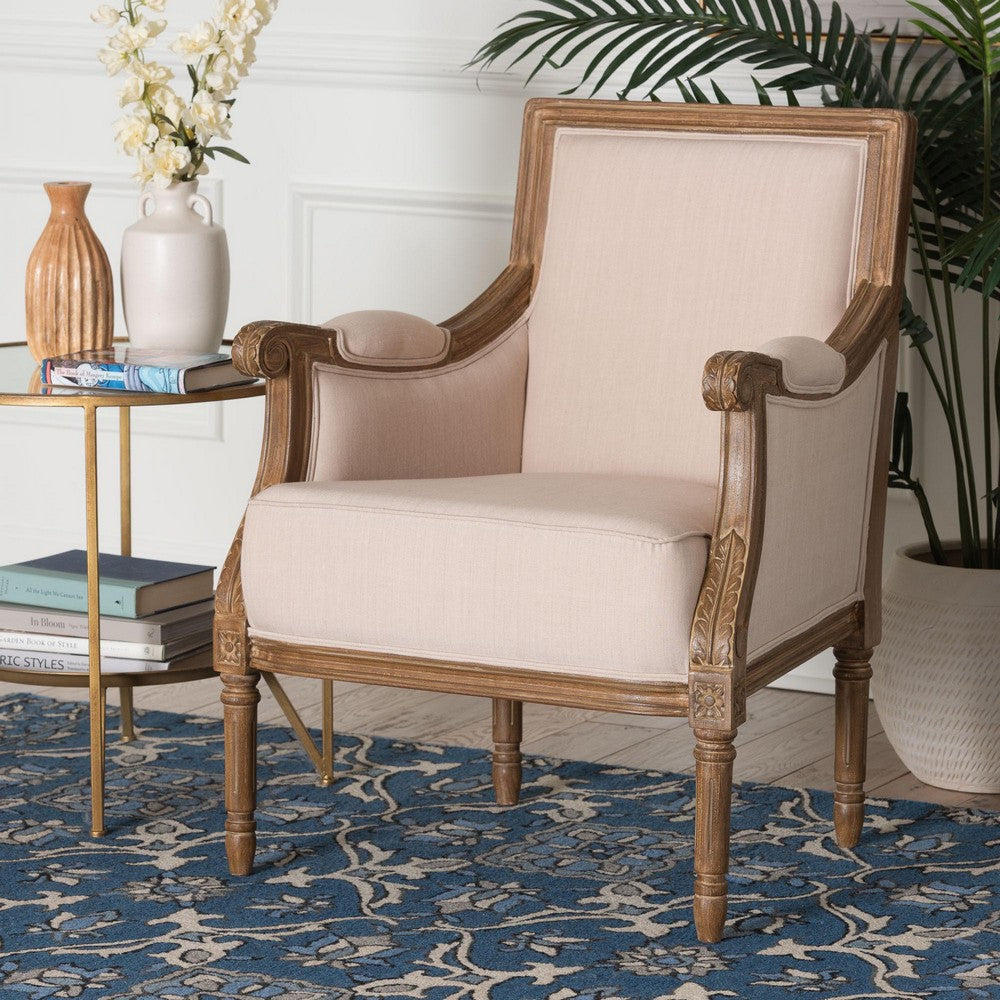 Baxton Studio - ChavaNon Living Room Chair in Light Beige/Natural - ASS500Mi CG4 view 8