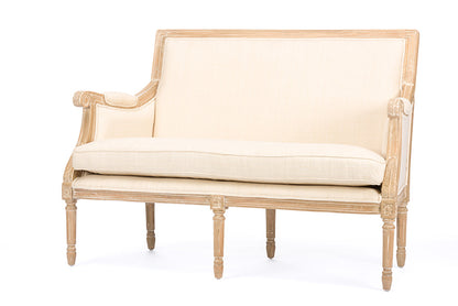 Baxton Studio - ChavaNon Loveseat in Light Beige/Natural - ASS501Mi CG4 view 1
