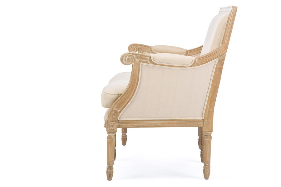 Baxton Studio - ChavaNon Loveseat in Light Beige/Natural - ASS501Mi CG4 view 3