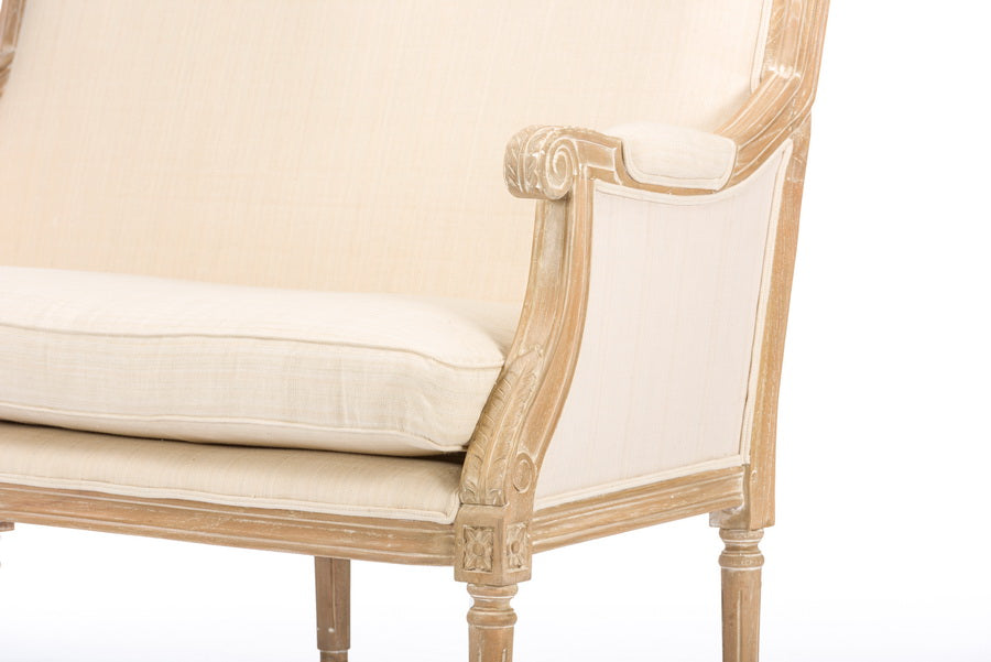 Baxton Studio - ChavaNon Loveseat in Light Beige/Natural - ASS501Mi CG4 view 4