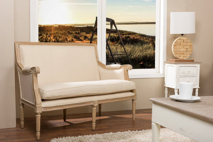 Baxton Studio - ChavaNon Loveseat in Light Beige/Natural - ASS501Mi CG4 view 5