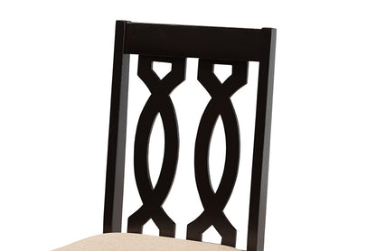 Baxton Studio - Cherese Dining Chair Set of 2 - RH334C-Sand/Dark Brown-DC-2PK view 4