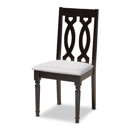 Baxton Studio - Cherese Dining Set in Gray/Espresso - RH334C-Grey/Dark Brown-5PC Dining Set view 2