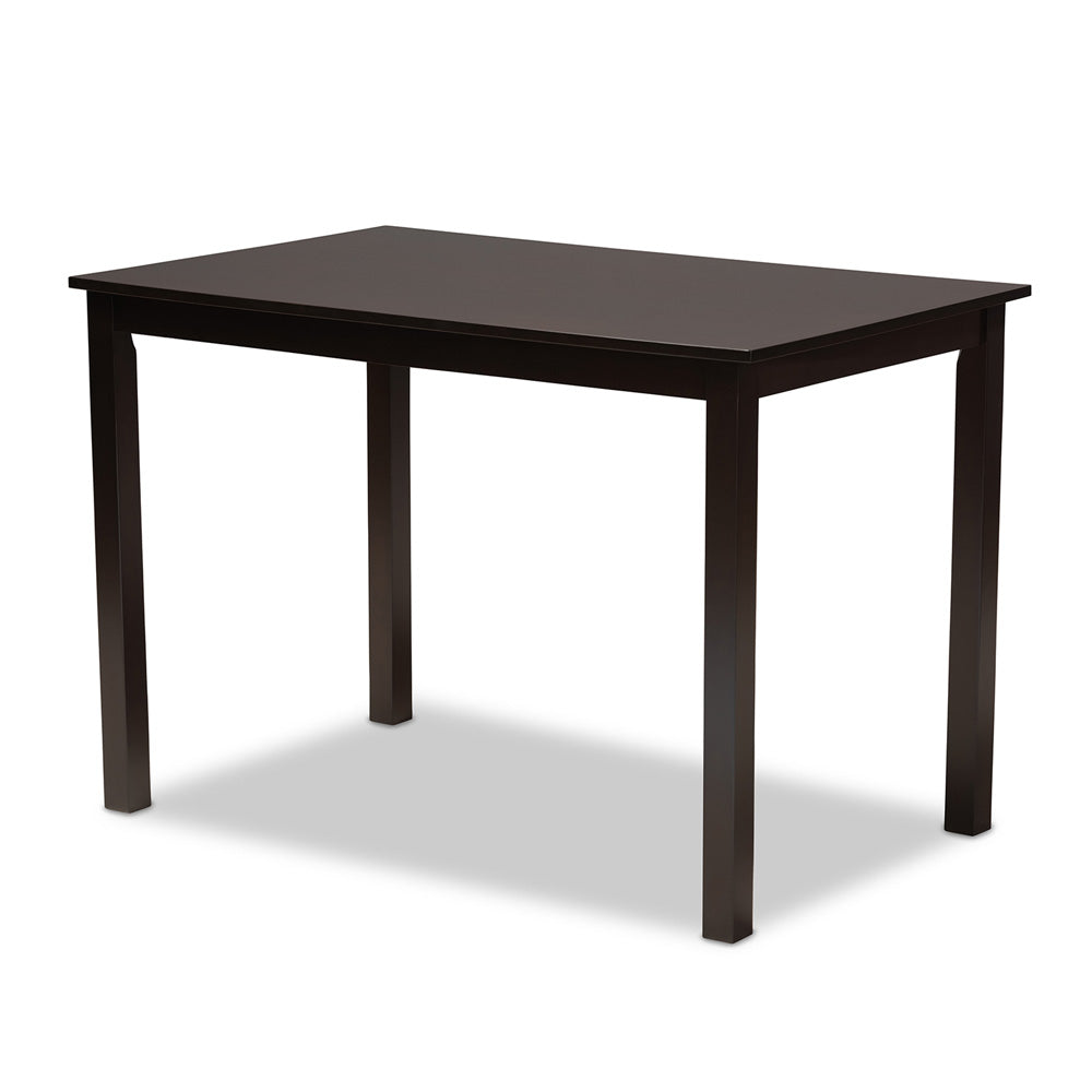 Baxton Studio - Cherese Dining Set in Gray/Espresso - RH334C-Grey/Dark Brown-5PC Dining Set view 3