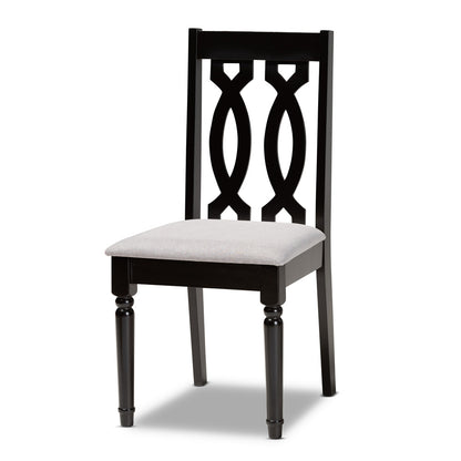 Baxton Studio - Cherese Dining Set in Grey/Dark Brown - RH334C-Grey/Dark Brown-7PC Dining Set view 2