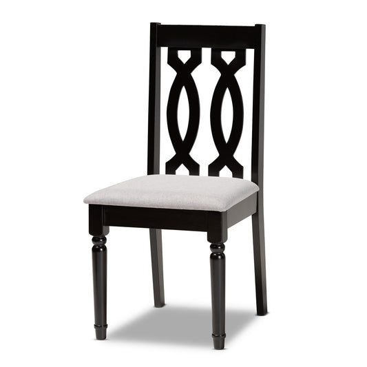 Baxton Studio - Cherese Dining Set in Grey/Dark Brown - RH334C-Grey/Dark Brown-7PC Dining Set view 2