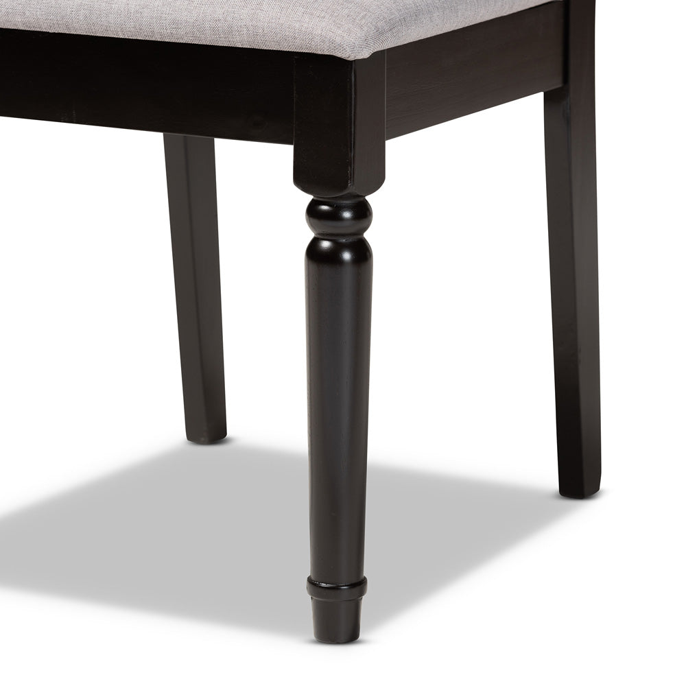 Baxton Studio - Cherese Dining Set in Grey/Dark Brown - RH334C-Grey/Dark Brown-7PC Dining Set view 6
