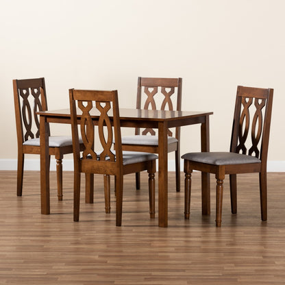 Baxton Studio - Cherese Dining Set in Grey/Walnut Brown  - RH334C-Grey/Walnut-5PC Dining Set view 8