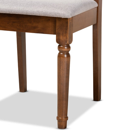 Baxton Studio - Cherese Dining Set in Grey/Walnut Brown - RH334C-Grey/Walnut-7PC Dining Set view 6