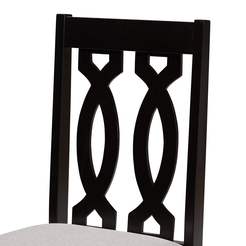 Baxton Studio - Cherese Set of 2 Dining Chairs in Grey/Dark Brown - RH334C-Grey/Dark Brown-DC-2PK view 4