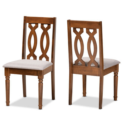 Baxton Studio - Cherese Set of 2 Dining Chairs in Grey/Walnut Brown - RH334C-Grey/Walnut-DC-2PK view 1