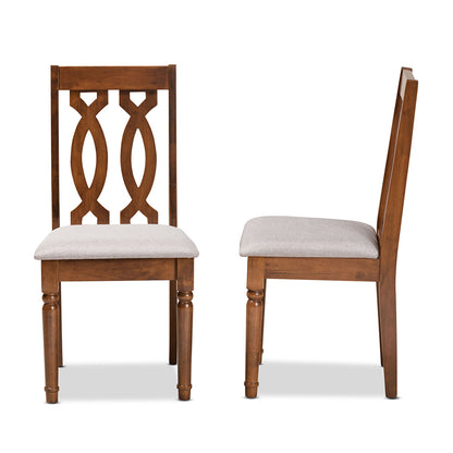 Baxton Studio - Cherese Set of 2 Dining Chairs in Grey/Walnut Brown - RH334C-Grey/Walnut-DC-2PK view 3