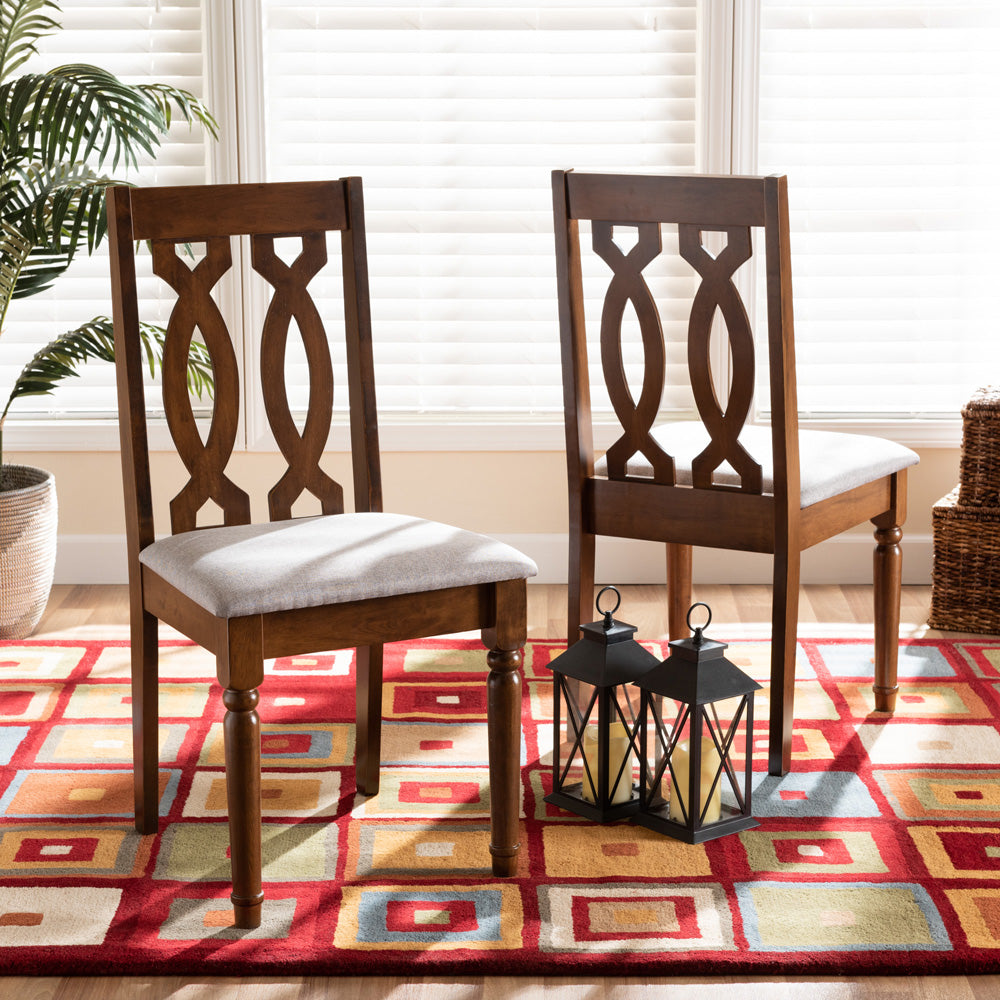 Baxton Studio - Cherese Set of 2 Dining Chairs in Grey/Walnut Brown - RH334C-Grey/Walnut-DC-2PK view 6