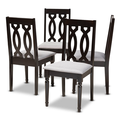 Baxton Studio - Cherese Set of 4 Dining Chairs in Gray/Espresso - RH334C-Grey/Dark Brown-DC-4PK view 1