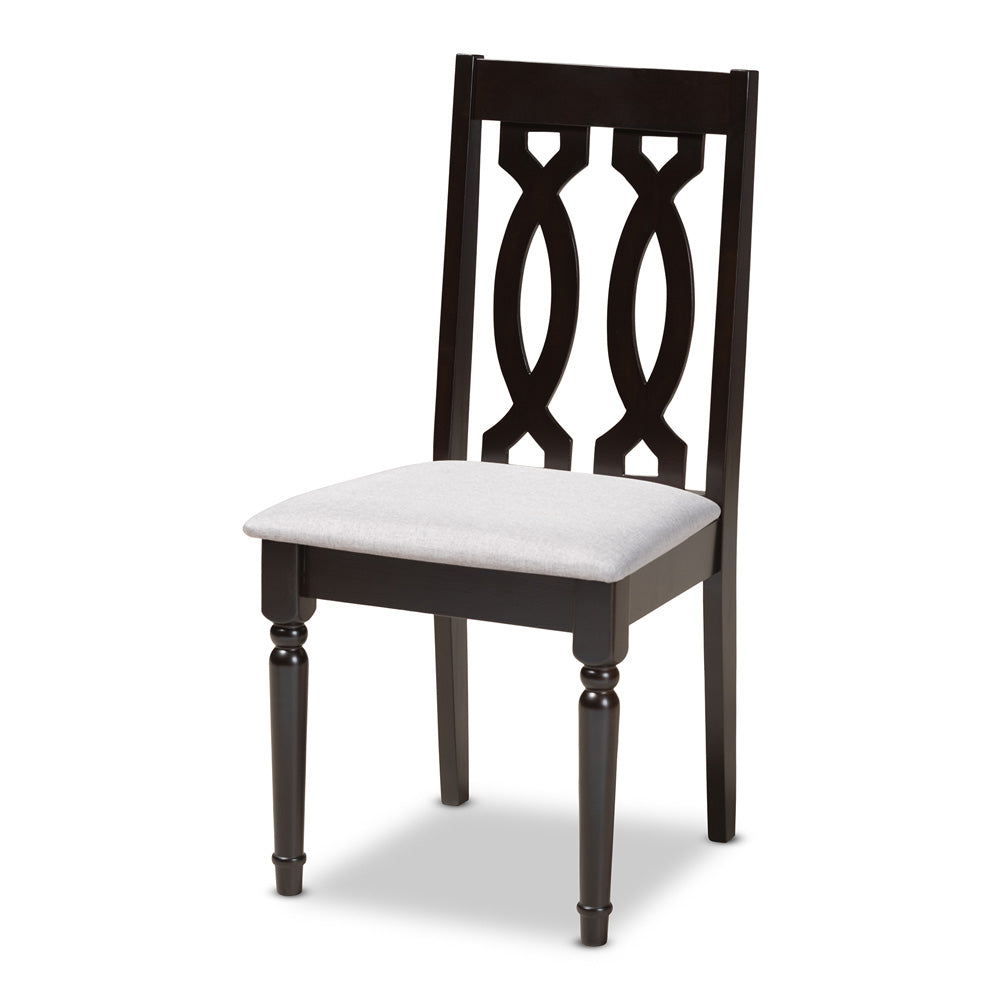 Baxton Studio - Cherese Set of 4 Dining Chairs in Gray/Espresso - RH334C-Grey/Dark Brown-DC-4PK view 2