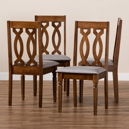 Baxton Studio - Cherese Set of 4 Dining Chairs in Grey/Walnut - RH334C-Grey/Walnut-DC-4PK view 5