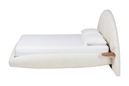 Baxton Studio - Cherise King Size Bed - BBT61326-Floating Bed-Cream-King view 2