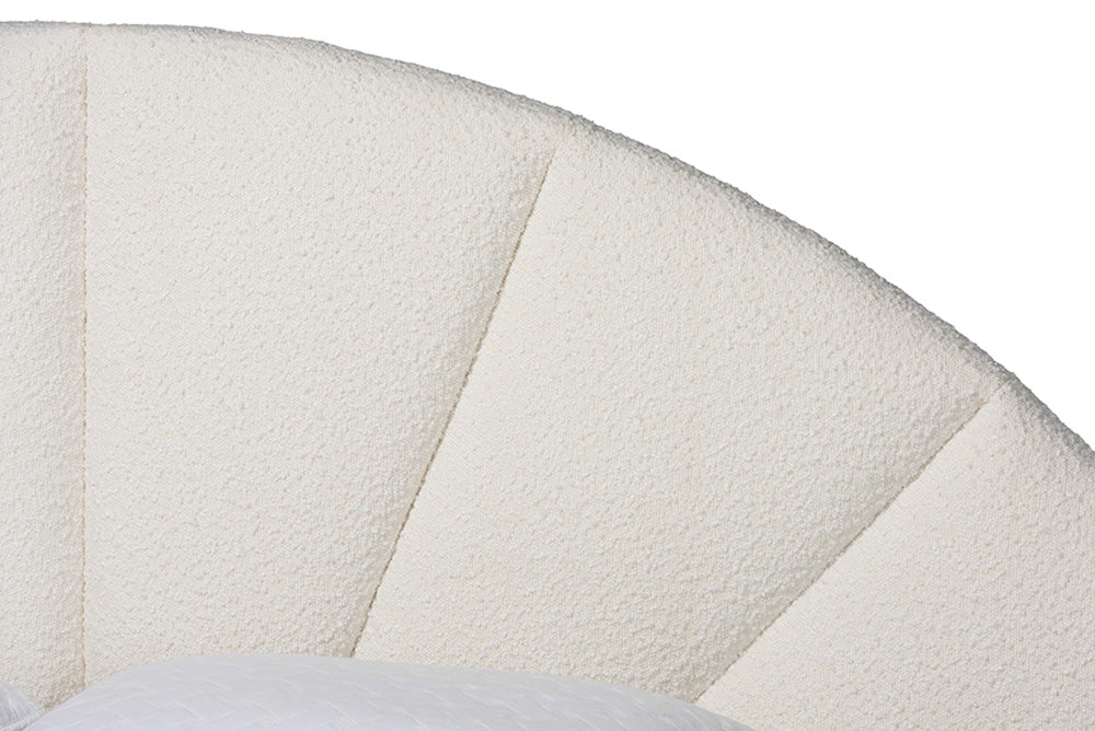 Baxton Studio - Cherise King Size Bed - BBT61326-Floating Bed-Cream-King view 4