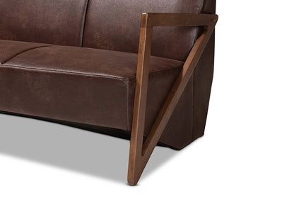Baxton Studio - Christa Sofa - WM5020-Dark Brown/Walnut-SF view 7