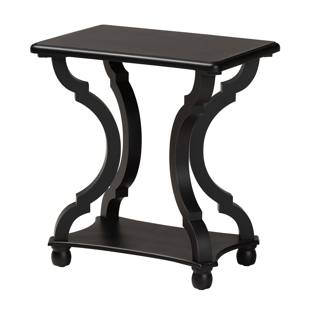Baxton Studio - Cianna End Table in Black - JY21A025-Black-Wooden-ET view 1
