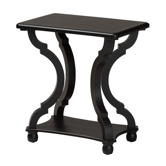 Baxton Studio - Cianna End Table in Black - JY21A025-Black-Wooden-ET view 1