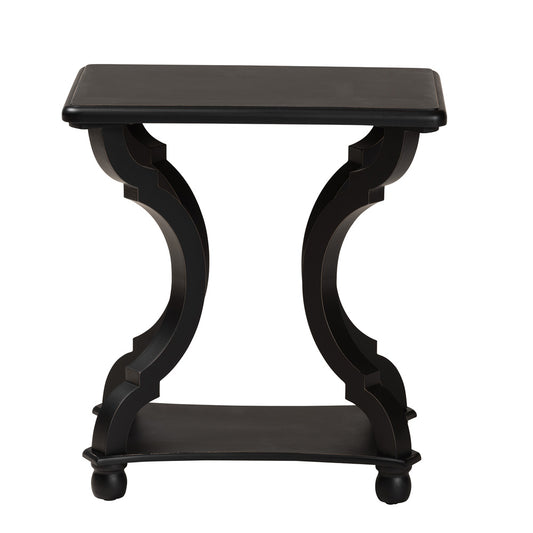 Baxton Studio - Cianna End Table in Black - JY21A025-Black-Wooden-ET view 2