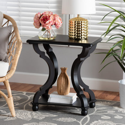 Baxton Studio - Cianna End Table in Black - JY21A025-Black-Wooden-ET view 7