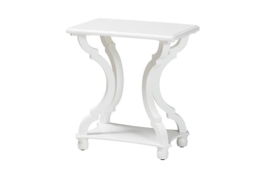 Baxton Studio - Cianna End Table - JY21A025-White-Wooden-ET view 1