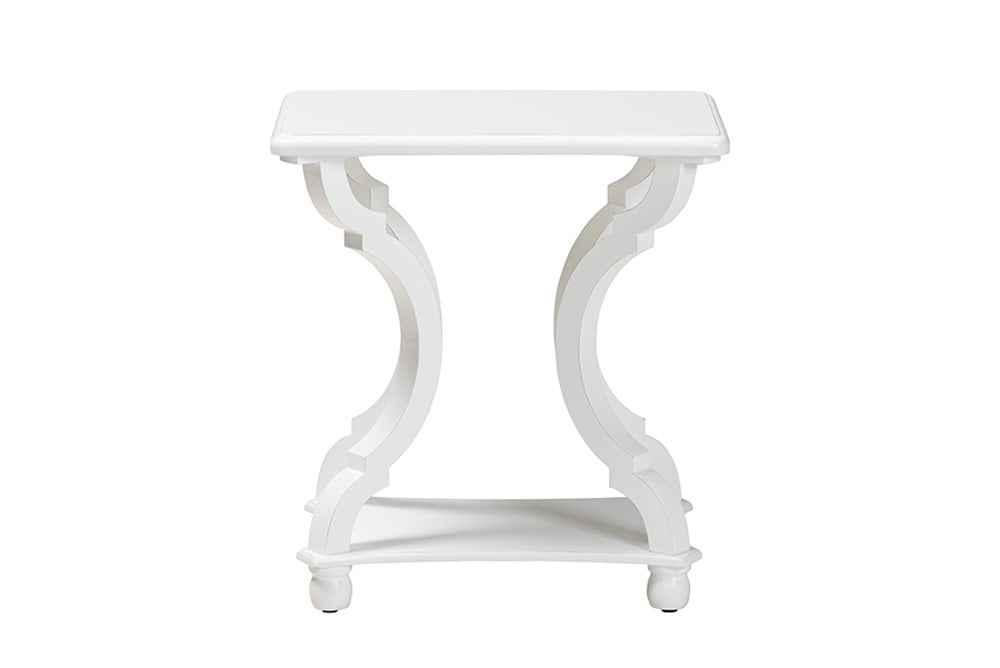 Baxton Studio - Cianna End Table - JY21A025-White-Wooden-ET view 2