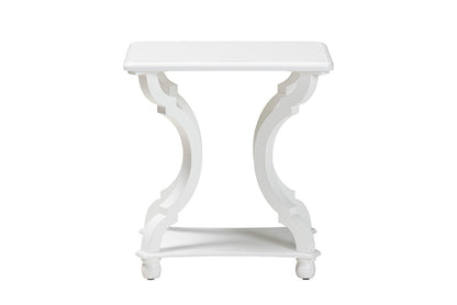 Baxton Studio - Cianna End Table - JY21A025-White-Wooden-ET view 2