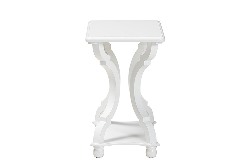 Baxton Studio - Cianna End Table - JY21A025-White-Wooden-ET view 3