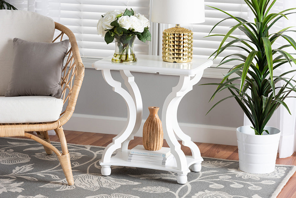 Baxton Studio - Cianna End Table - JY21A025-White-Wooden-ET view 5