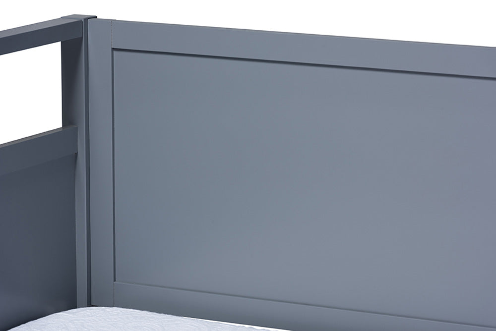 Baxton Studio - Cintia Twin Size Daybed - Cintia-Grey-Daybed view 4
