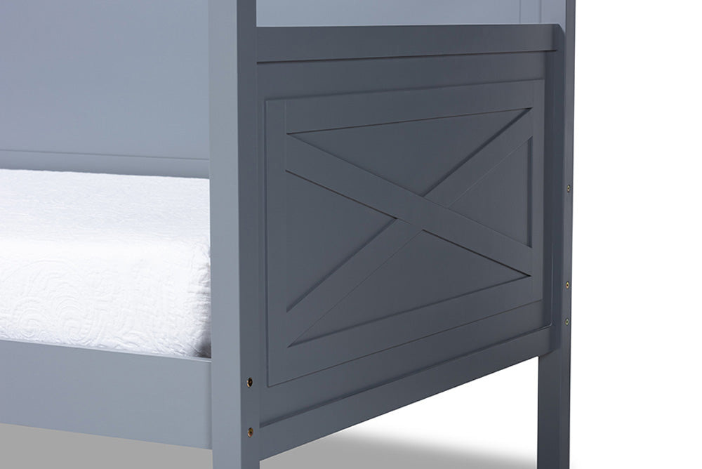 Baxton Studio - Cintia Twin Size Daybed - Cintia-Grey-Daybed view 6
