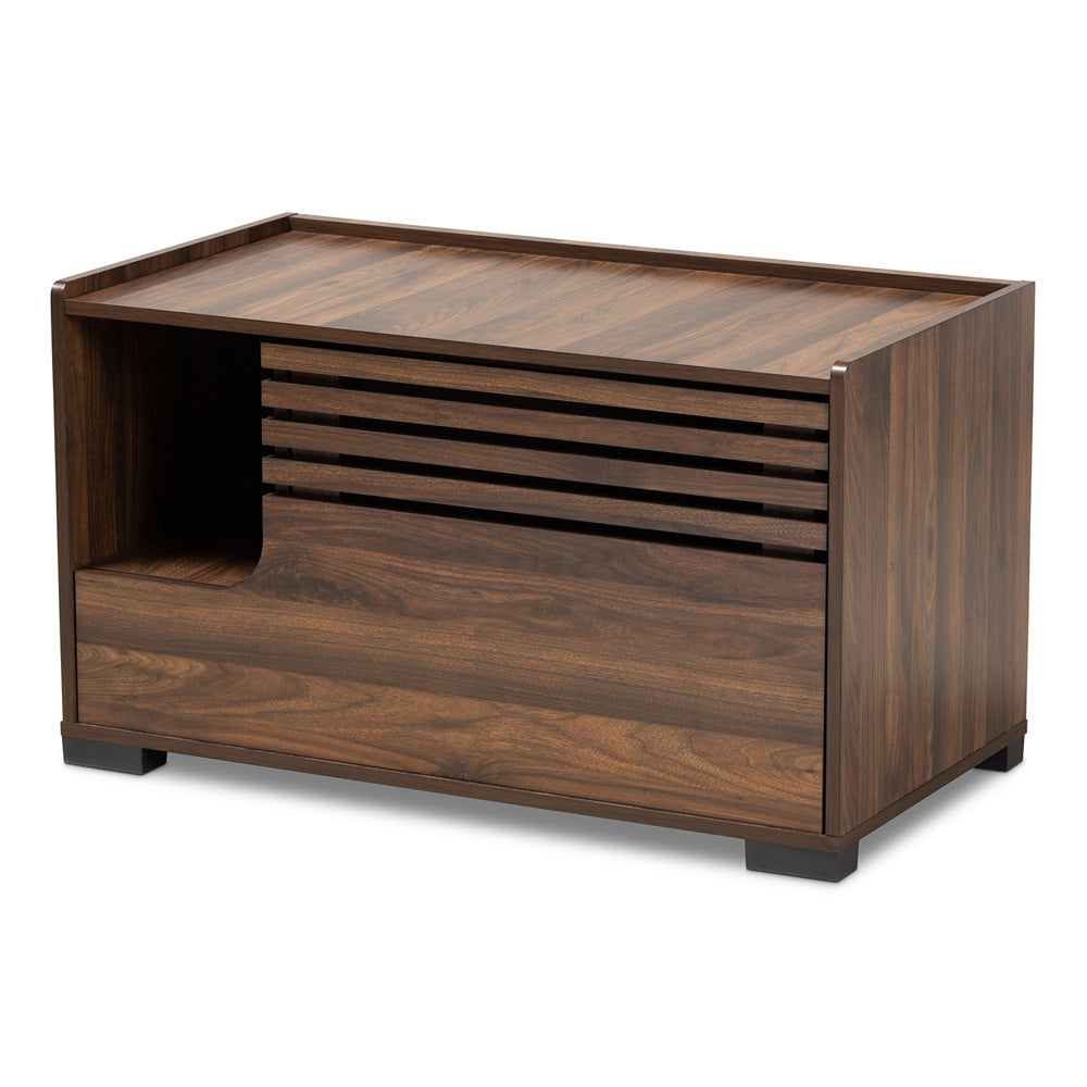Baxton Studio - Claire Cat House in Brown - SECHC150080WI-Columbia-Cat House view 1