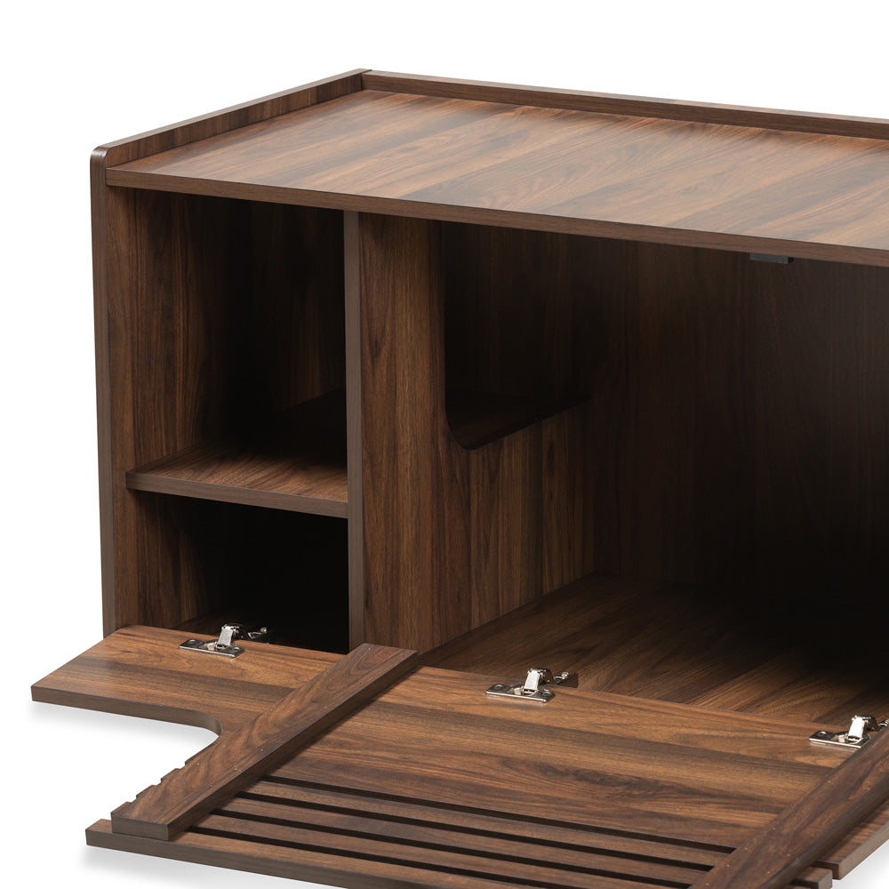 Baxton Studio - Claire Cat House in Brown - SECHC150080WI-Columbia-Cat House view 3