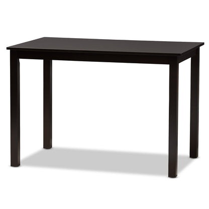 Baxton Studio - Clarke Dining Set in Sand/Espresso Brown - RH329C-Sand/Dark Brown-5PC Dining Set view 3