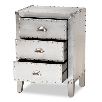Baxton Studio - Claude End Table in Silver - LD18B056-Silver-ET view 2