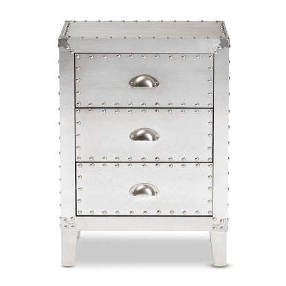 Baxton Studio - Claude End Table in Silver - LD18B056-Silver-ET view 3